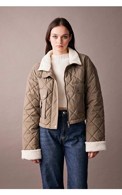 Su Geçirmez Relax Fit Suni Kürklü Mont