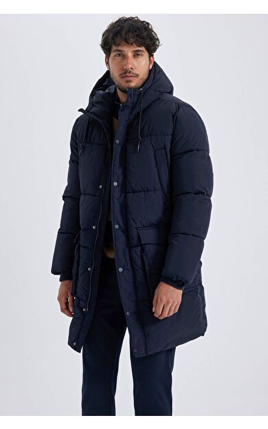 DeFacto Regular Fit Kapüşonlu Astarlı Parka