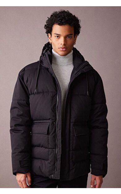 DeFacto Slim Fit Kapüşonlu Mont A3489AX23WNBK27