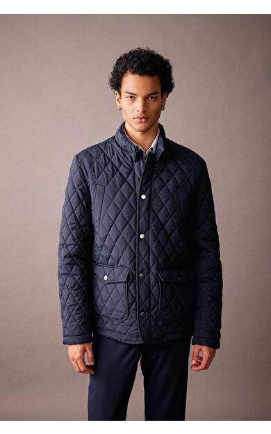 DeFactoFit Slim Fit Dik Yaka Mont