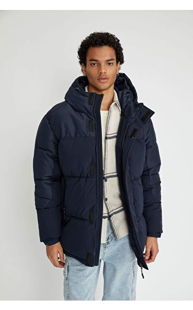 DeFacto Regular Fit Kapüşonlu Puffer Şişme Mont