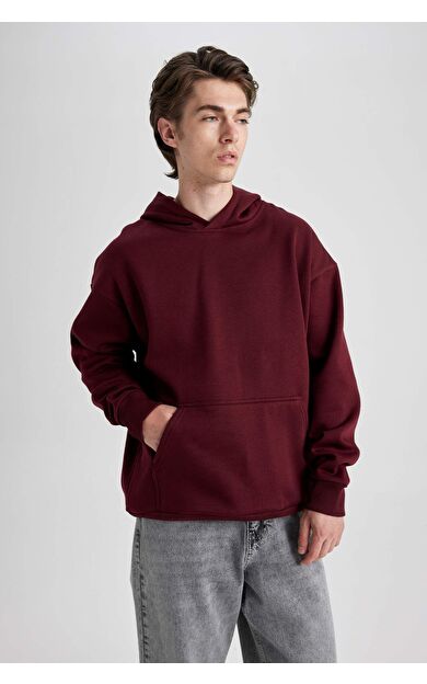 DeFactoFit Oversize Fit Kapüşonlu Sweatshirt