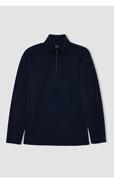 DeFacto Standart Fit Dik Yaka Polar Sweatshirt