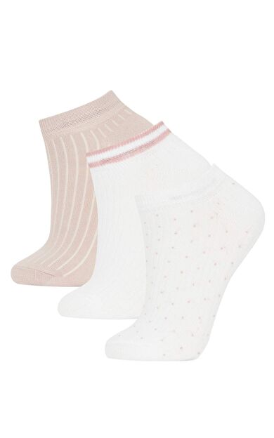 DeFacto Kadın 3'lü Pamuklu Patik Çorap A4940AXNSKR1
