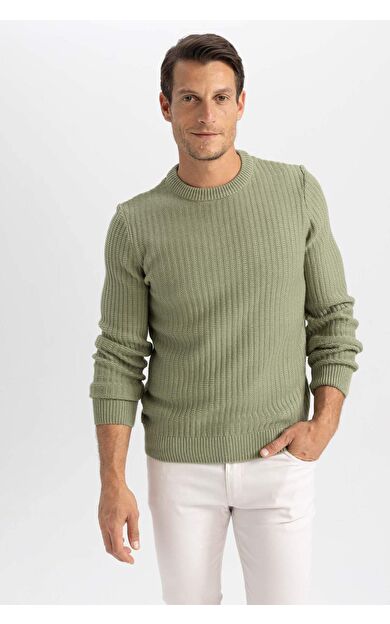 DeFactoFit Standart Fit Bisiklet Yaka Triko Kazak