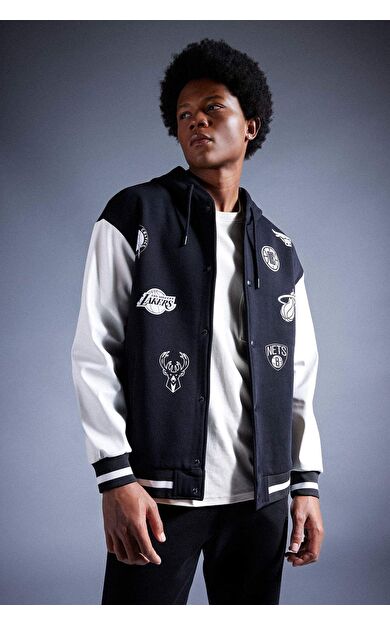 DeFacto NBA Current Teams Oversize Fit Cepli Kalın Kumaş Hırka