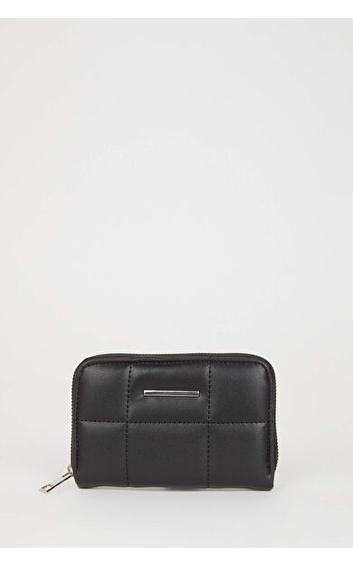 Kadın Suni Deri Cüzdan Siyah