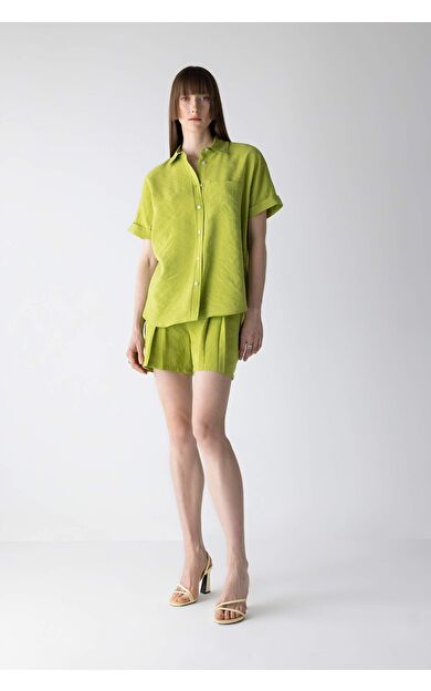 DeFactoFit Yüksek Bel Geniş Paça Modal Şort