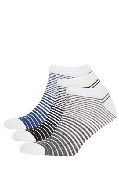 DeFacto Erkek 3'lü Pamuklu Patik Çorap A6138AXNSWT1