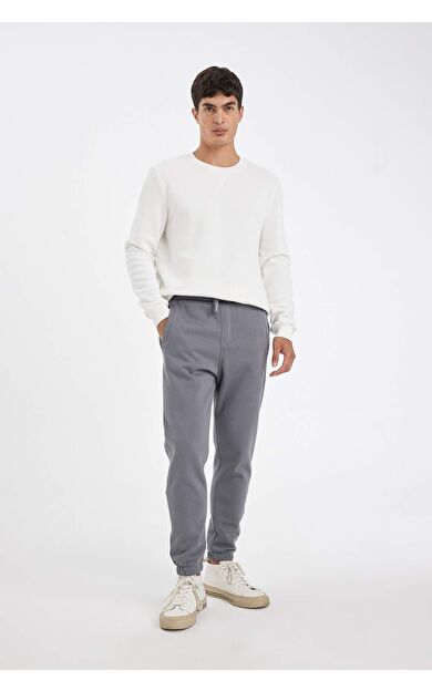 DeFacto Standart Fit Esnek Paça Kalın Sweatshirt Kumaşı Eşofman Altı