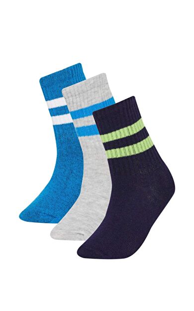 DEFACTO Erkek Çocuk 3'lü Pamuklu Uzun Çorap A6663A8NSKR1