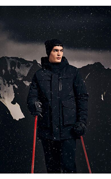 DeFacto Su İtici Slim Fit Kapüşonlu Isıtıcılı Parka