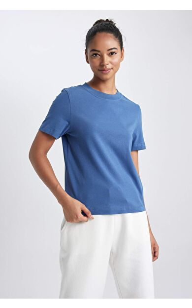 DEFACTO DeFactoFit Standart Fit Bisiklet Yaka Sporcu Kısa Kollu Tişört