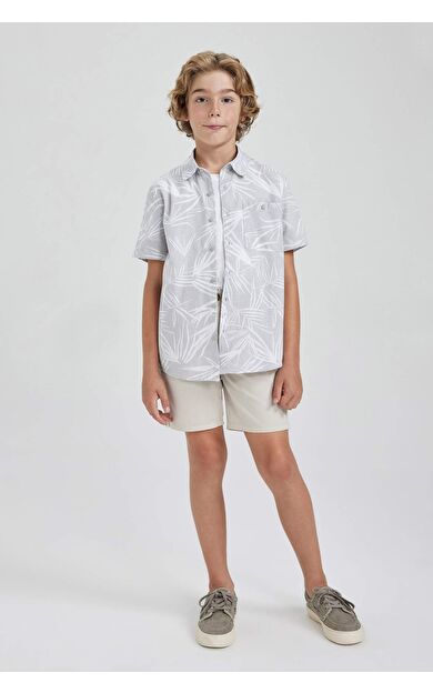 DEFACTO Erkek Çocuk Regular Fit Gabardin Şort