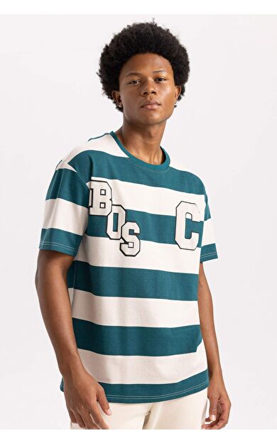 DeFactoFit Standart Fit Bisiklet Yaka Tişört