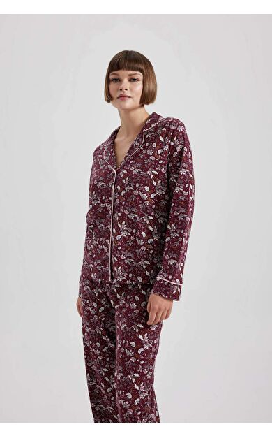 DeFacto Fall in Love Regular Fit Pijama Yaka Casual Üst