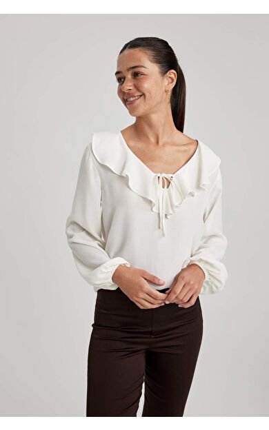 DeFacto Regular Fit Uzun Kollu Bluz