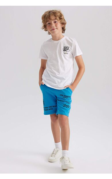 DEFACTO Erkek Çocuk Regular Fit Sweatshirt Kumaşı Şort