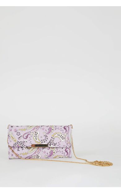Kadın Desenli Zincirli Cüzdan