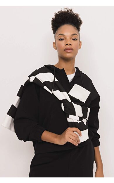DeFacto Oversize Fit Modal Kapüşonlu Sporcu Sweatshirt B1790AX23AUAR231