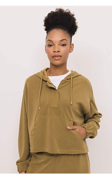 DeFacto Oversize Fit Modal Kapüşonlu Sporcu Sweatshirt B1790AX23AUKH485