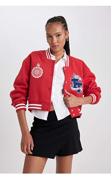 DeFacto Oversize Fit Kalın Kumaş Bomber Ceket