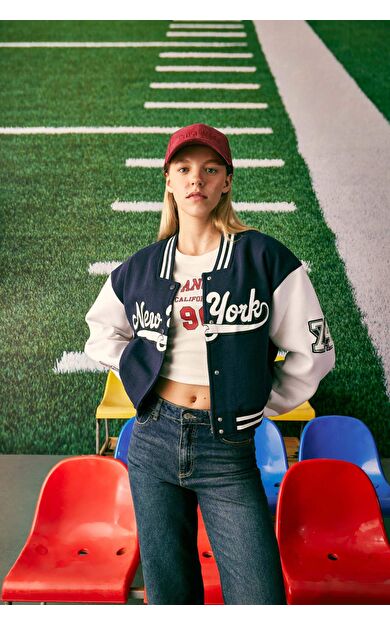 DeFacto Oversize Fit Kalın Kumaş Bomber Ceket