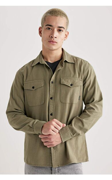 DeFacto Regular Fit Pamuklu Uzun Kollu Gömlek B2654AX24SPKH470