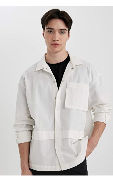 DeFactoFit Oversize Fit Uzun Kollu Gömlek B2911AX24SPER153