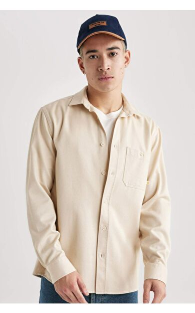 DeFactoFit Regular Fit Tensel Uzun Kollu Gömlek B3670AX24SPER235