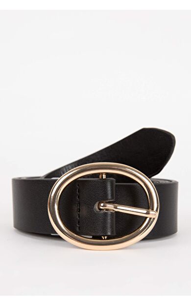 DeFactoFit Kadın Oval Toka Suni Deri Klasik Kemer