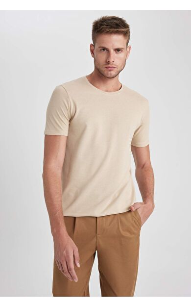DeFacto Slim Fit Bisiklet Yaka Tişört
