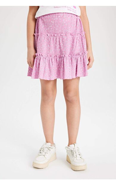 DeFactoFit Kız Çocuk Desenli Bürümcük Etek