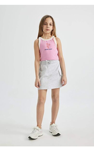 DeFactoFit Kız Çocuk Beli Bağcıklı Etek