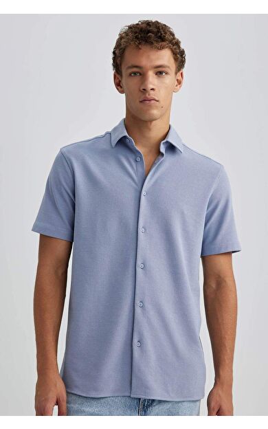 DeFactoFit Regular Fit Kısa Kollu Gömlek B4687AX23HSBE524