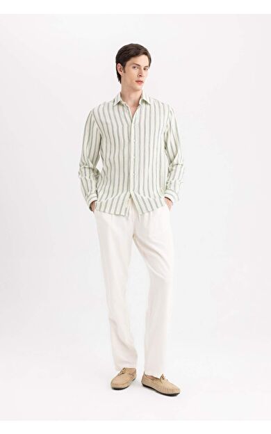 DeFactoFit Regular Fit Düz Paça Viskon Pantolon B4867AX24SPBG686