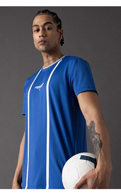 DeFactoFit Standart Fit Bisiklet Yaka Baskılı Sporcu Tişört