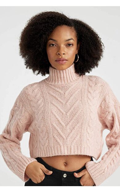 DeFactoFit Regular Fit Yarım Balıkçı Yaka Kazak