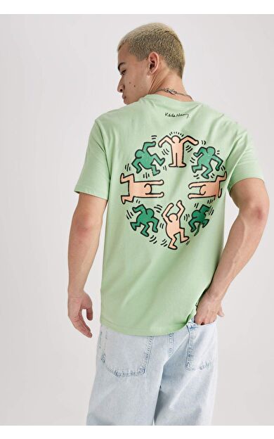 DeFacto Keith Haring Regular Fit Bisiklet Yaka Tişört