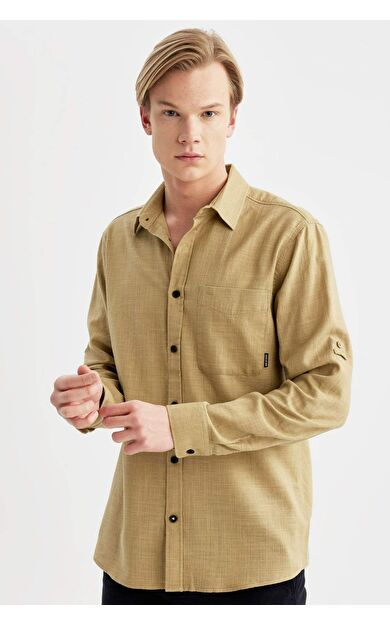 DeFactoFit Regular Fit Pamuklu Uzun Kollu Gömlek B5587AX24SPBG161