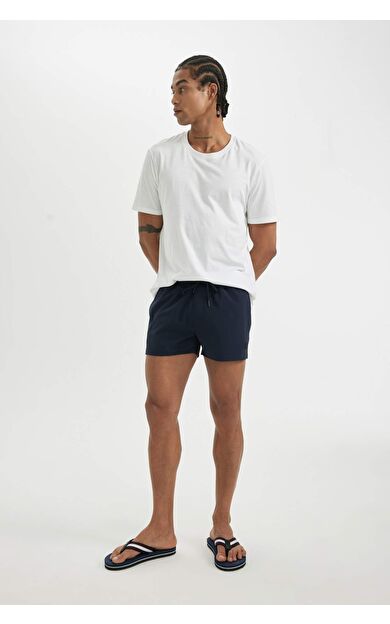 DeFactoFit Andy Baskılı Esnek Dokulu Kısa Boy Deniz Şortu B5987AX24HSNV146