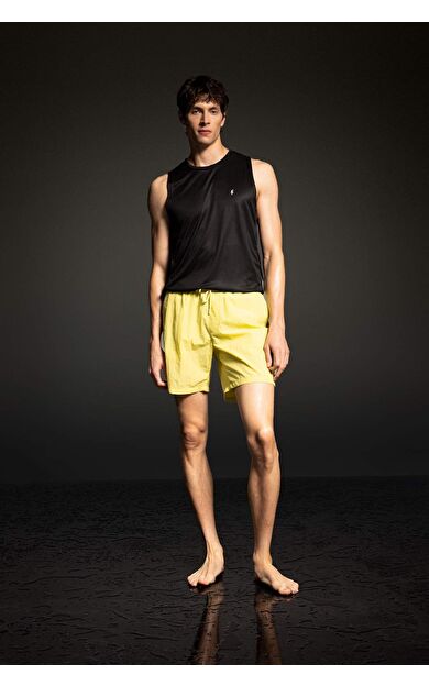 DeFactoFit Regular Fit Baskılı Kısa Boy Deniz Şortu B5991AX24HSGN639