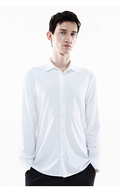 DeFactoFit Slim Fit Polo Yaka Uzun Kollu Gömlek B6491AX24SPWT34