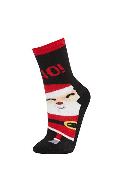 DeFacto Erkek Çocuk Yılbaşı Temalı Pamuklu Uzun Çorap