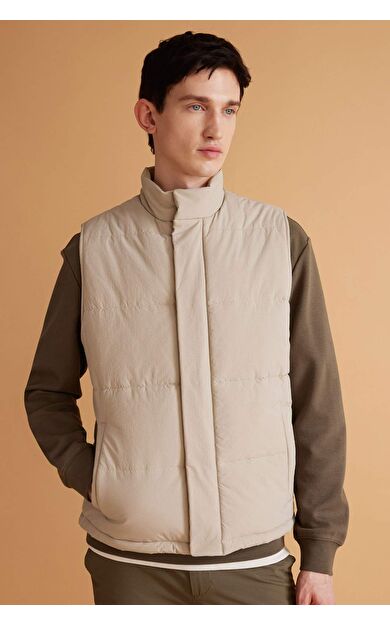 DeFactoFit Slim Fit Polo Yaka Astarlı Yelek