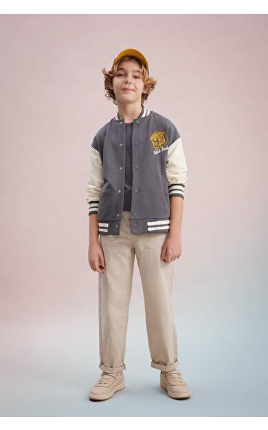 DeFactoFit Erkek Çocuk Loose Fit Gabardin Pantolon