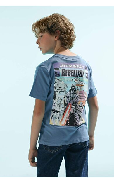 DeFactoFit Erkek Çocuk Star Wars Regular Fit Bisiklet Yaka Kısa Kollu Tişört