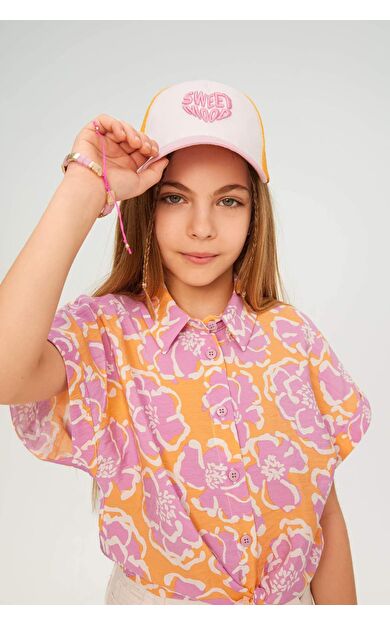 DeFactoFit Kız Çocuk Nakışlı Gabardin Beyzbol Basketbol Şapkası B7583A824SMPN1