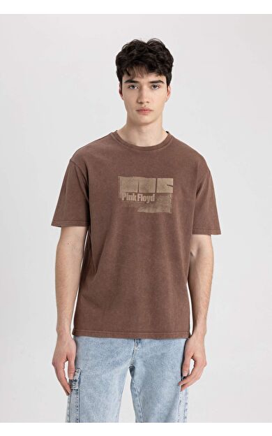 DeFactoFit Pink Floyd Regular Fit Bisiklet Yaka Baskılı Kısa Kollu Tişört