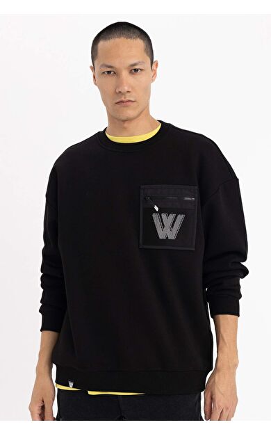 DeFacto Oversize Fit Bisiklet Yaka Sweatshirt